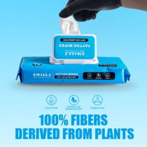 EMALLA Cleansing Green Soap Wipes Large 20pcs prodaktattoosupply1